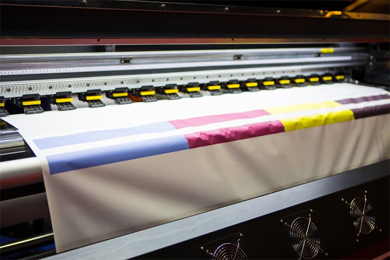 Printing on a large piece of fabric